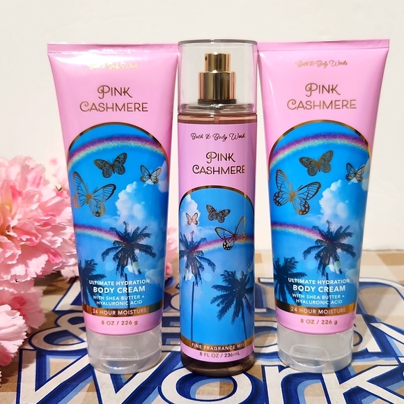Bath Body Works Pink Cashmere 3pc Cream Mist